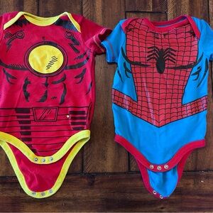 Marvel Red and Yellow Baby Onesie